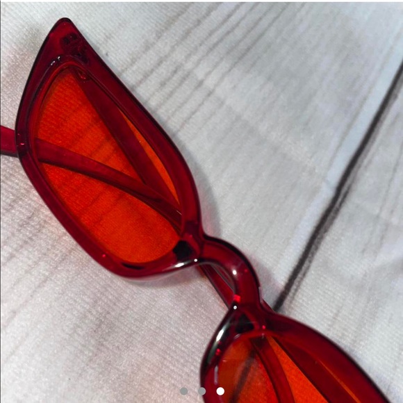 Accessories - Red Retro Sunglasses ☀︎︎
